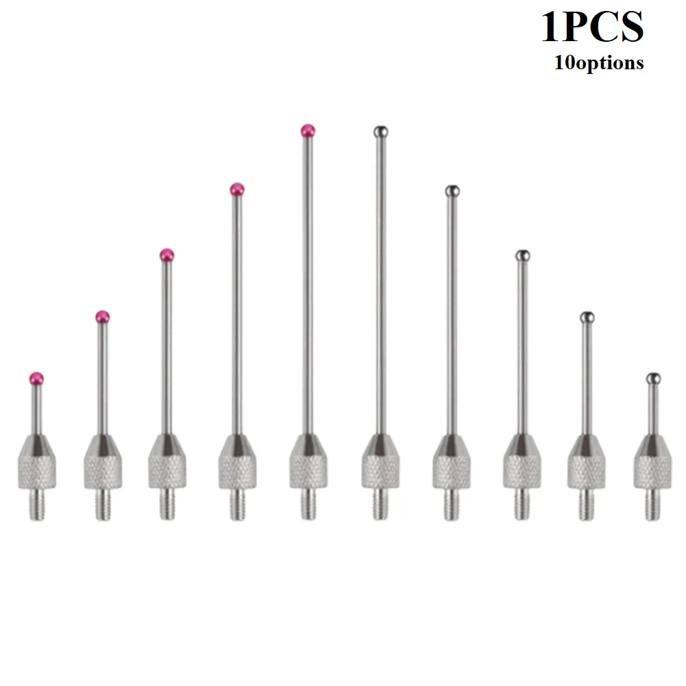 Contact Points Versatile 2mm Carbuncle Tungsten Steel Head Probe for Micrometer Gauge M25 Thread Quick and Easy Operation