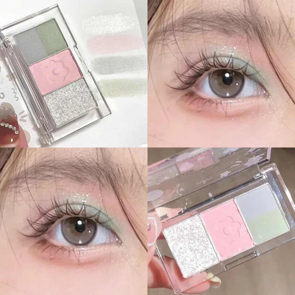 Four-color Black Rose Eyeshadow Palette Earth Matte Sequin Eyeshadow Plate Smoky Eye Shadow Pigment Long Lasting Makeup Cosmetic