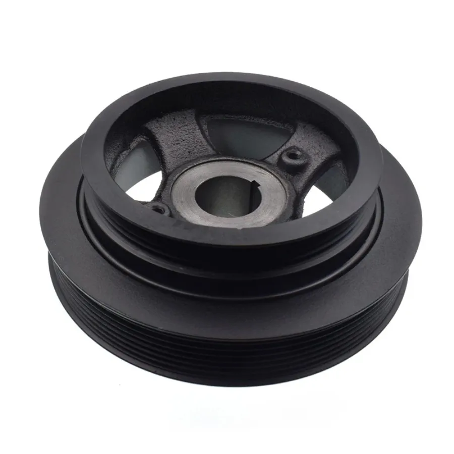 1 polea de cigüeñal de motor de hierro fundido 12303-EB70B para Nissan NavaraD40 2.5L 2005-2009 2010-2014