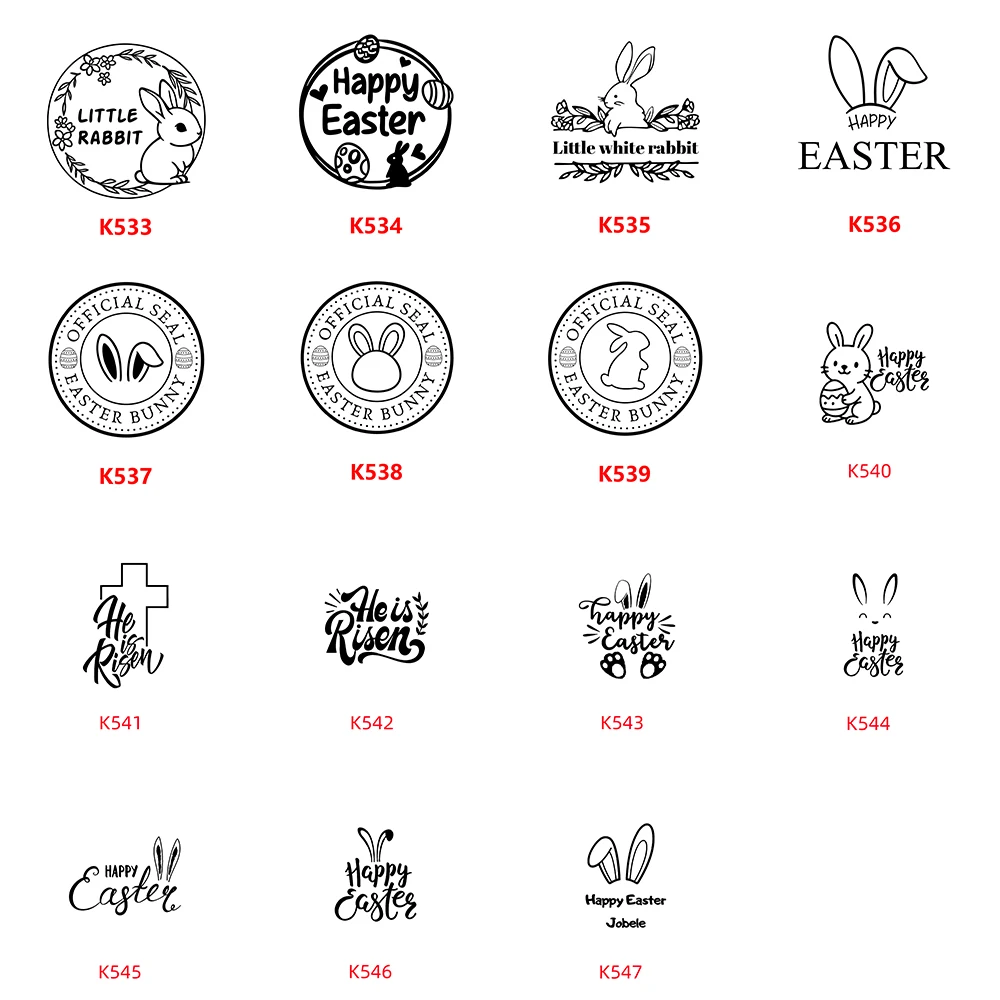 

Happy Easter Custom Pottery Stamp for Clay Custom Bunny Logo Ceramic Seal for Polymer Clay Diy Handmade Festival Gifts Craft