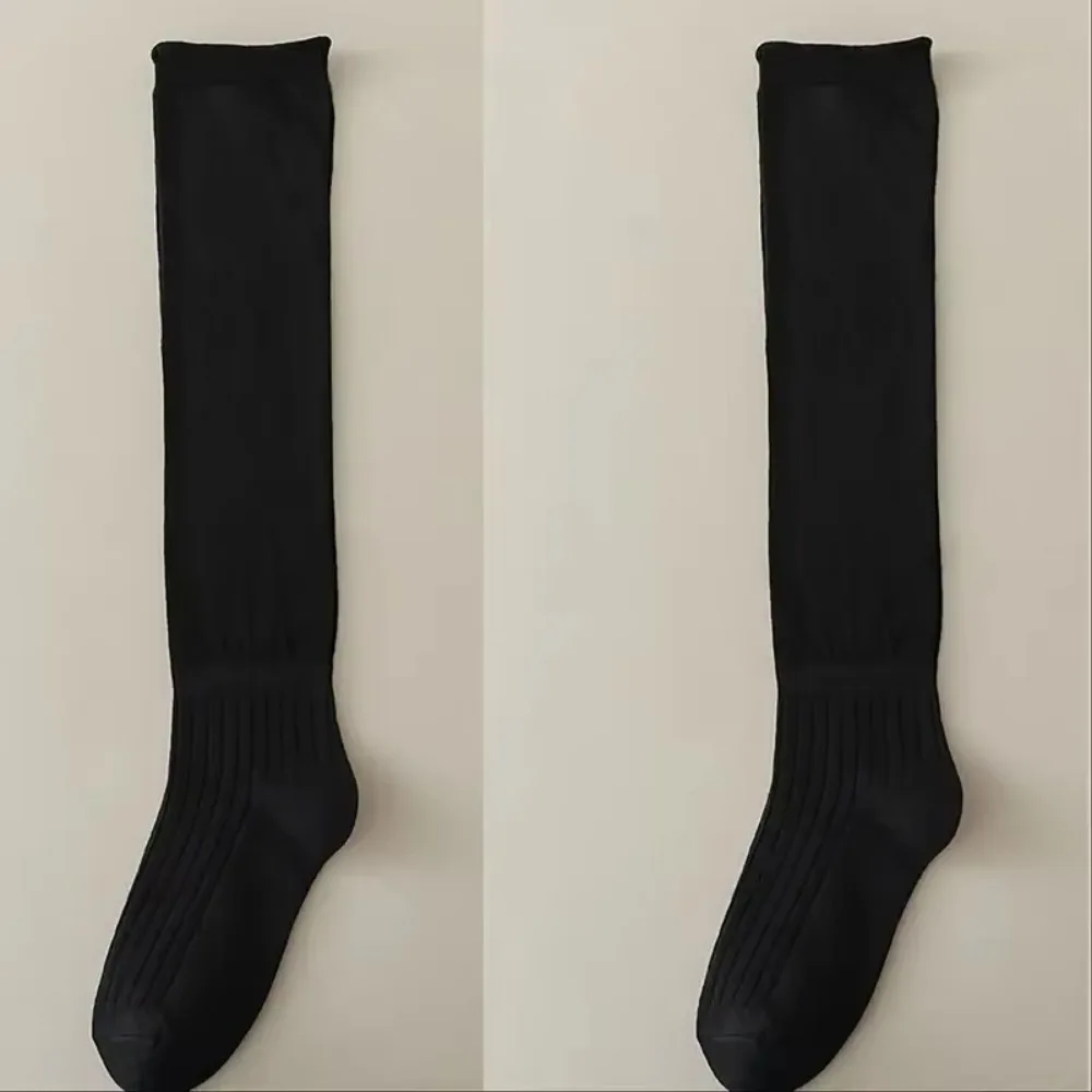 

Elegant Soft Calf Socks Comfortable Breathable Knee High Socks Spring Autumn Solid Color Boots Stacking Socks Women Stockings