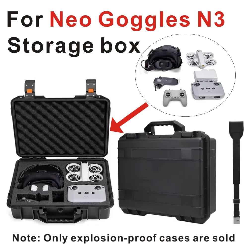 

For Neo Goggles N3 Somatosensory Flight Combo Explosion-proof Case, NEO FPV/ Joystick Protector Box, RCN3 suitcase