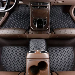 New 5Pcs Set PU Leather Car Floor Mats Waterproof Dust-Proof Auto Foot Pad Set Protector pads Fashion Car Interior Accessories