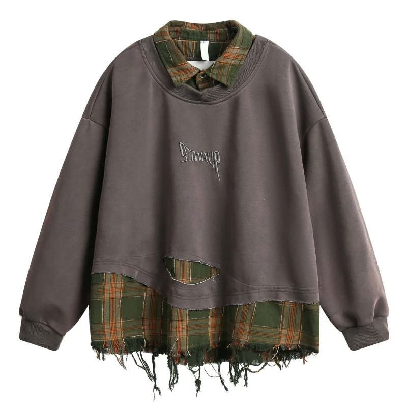 

Худи с открытыми плечами для женщин в стиле Y2K, корейская уличная мода, молодежный свитшот, весенняя мода, свободный пуловер, женская одежда