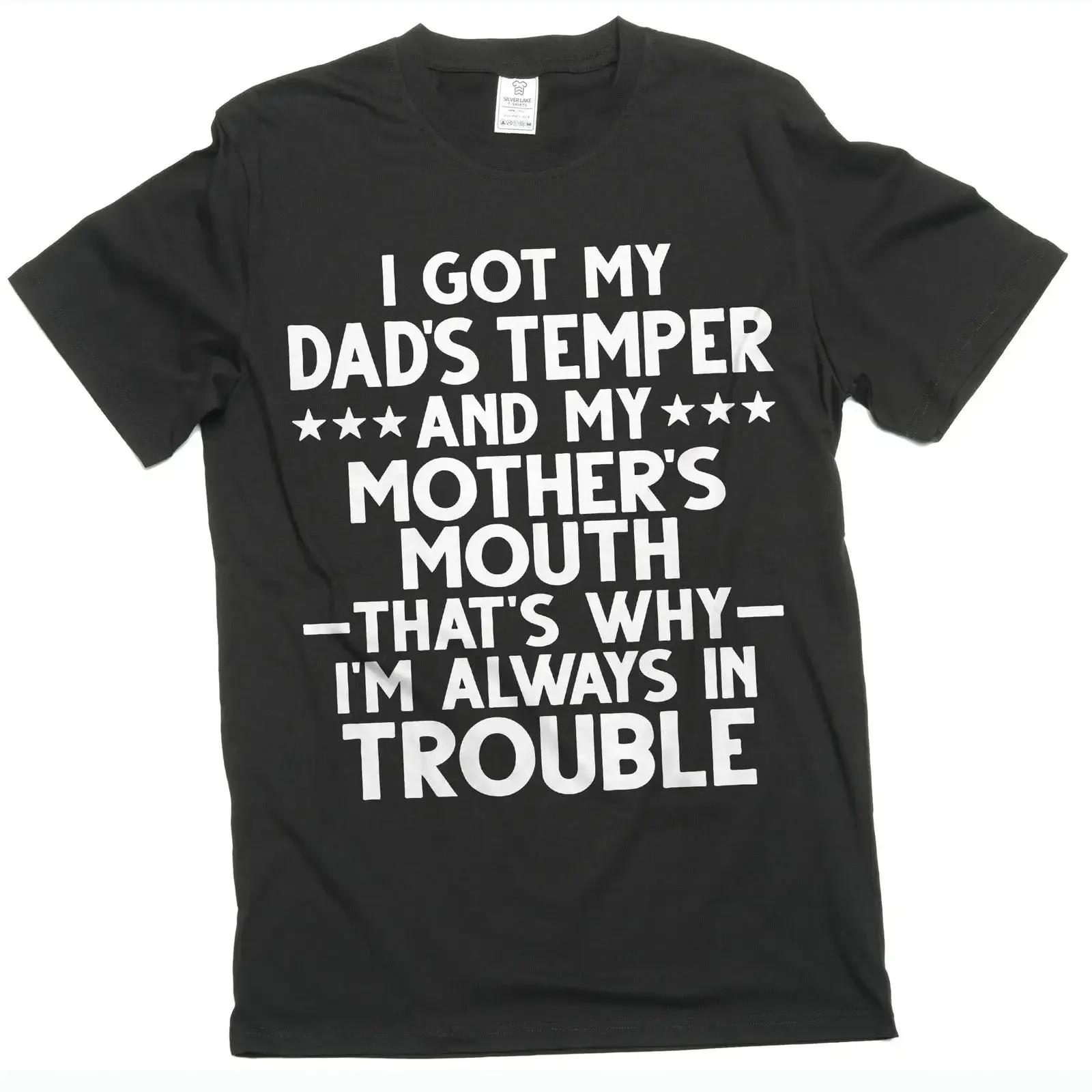 Herren T Shirt lustig Witz Sohn Tochter Humor humorvolle Geschenke Familie Geschenk vintage Washed Comfortable Versatile