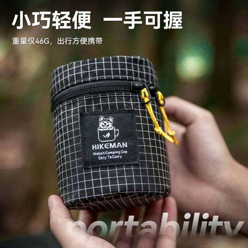 Outdoor Camping Tea Set Storage Bag—Travel-Friendly, Portable, Durable, Thickened, Shock-Resistant Titanium Cup Storage Bag