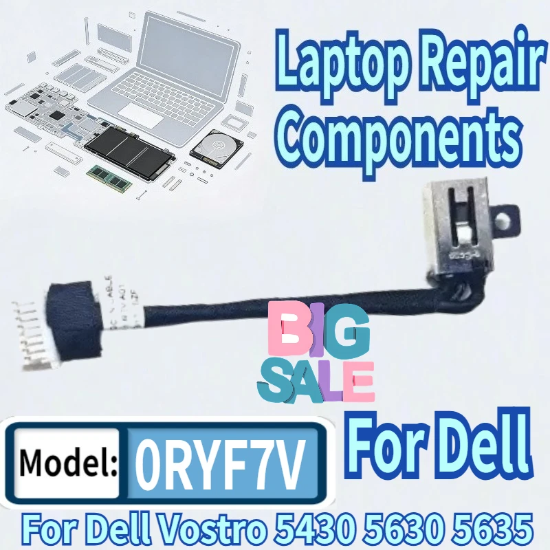 

For Dell Vostro 5430 5630 5635 Laptop DC Power Connector Jack DC-IN Charging Flex Cable 0RYF7V RYF7V