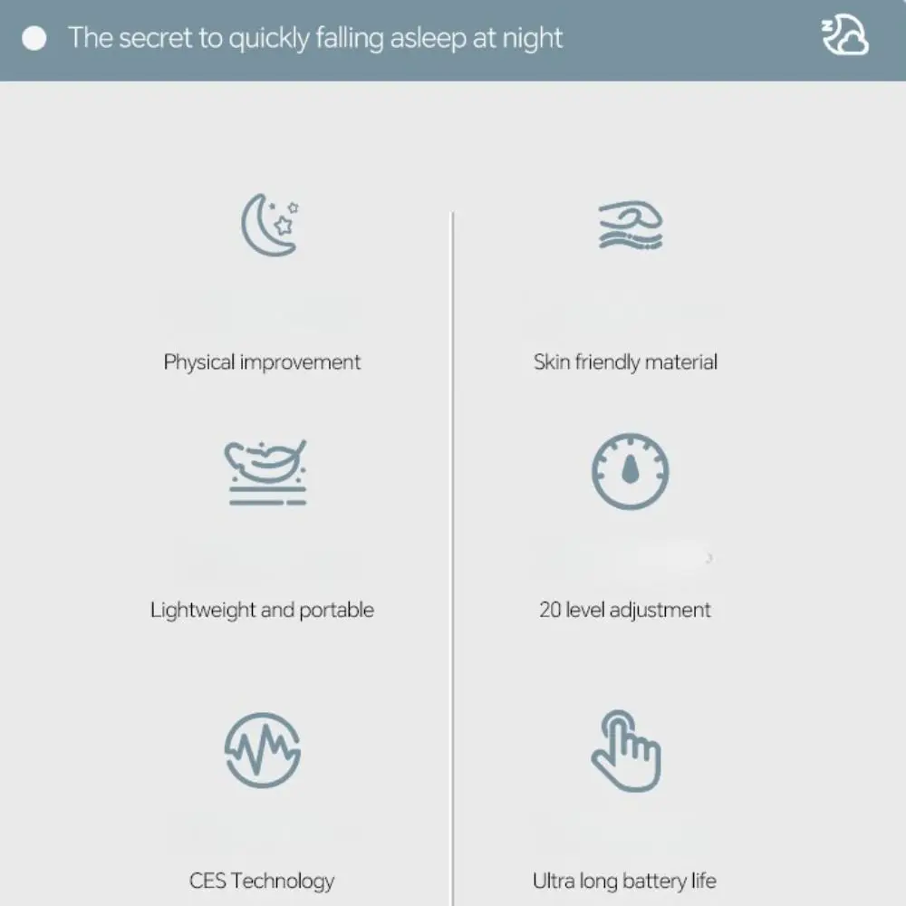 Handheld Rechargeable Sleep Aid Device Microcurrent EMS Low-frequency Pulse Palm Pulse Sleep Massager