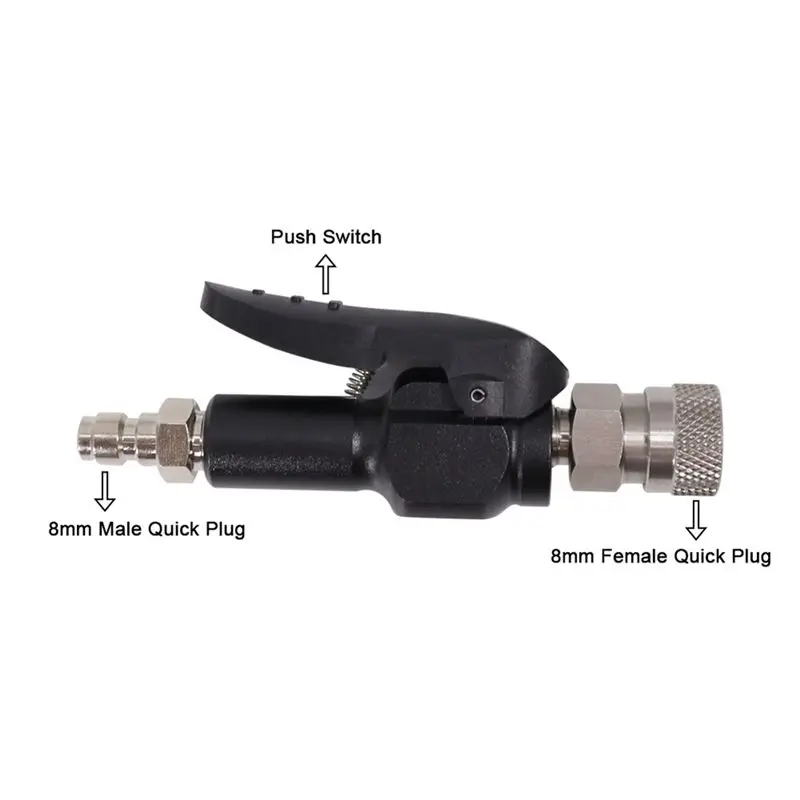 ABFA AA67-300Bar Quick Inflation Connector Chuck Filling Adapter With 8Mm Male And Female Header Quick Plug