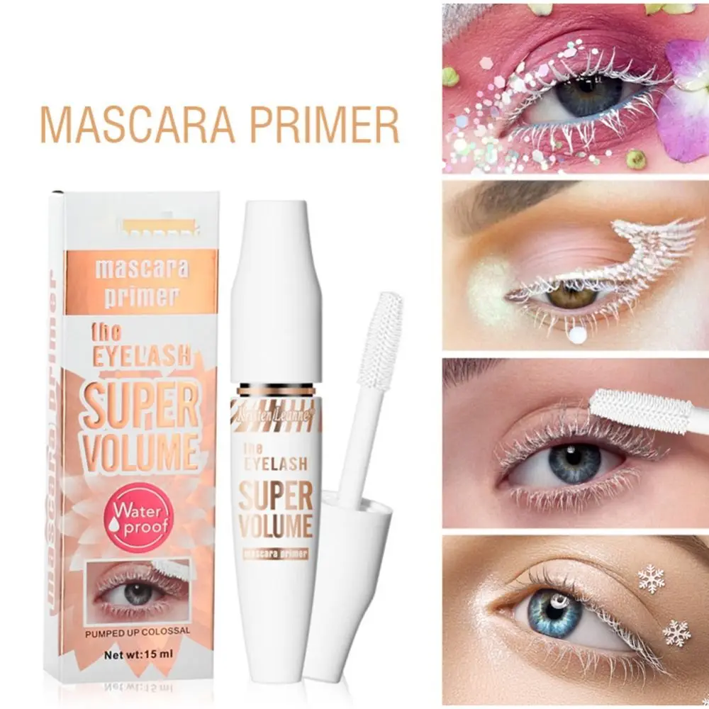 High Quality Eye Makeup Tool White Eyelash Primer Anti-Smudge Waterproof Eyelash Base Cream 15ml Lengthening Mascara Cosmetic