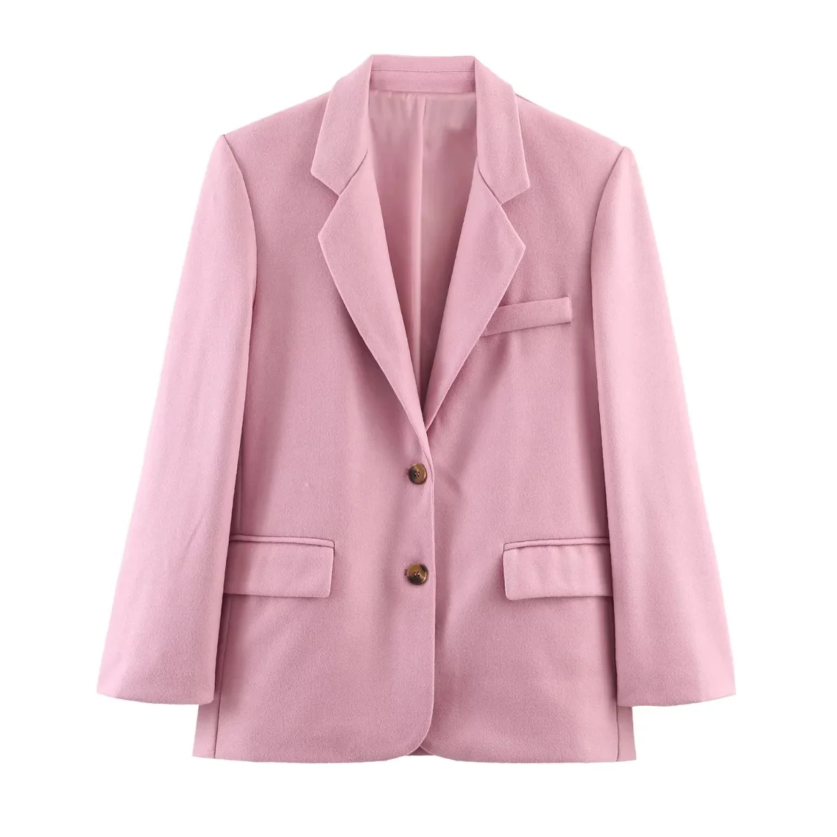 

KONDALA 2026 Casual Oversized Pink Women Blazers Fashion Office Lady Single Breasted Loose Elegant Christmas Party Coats