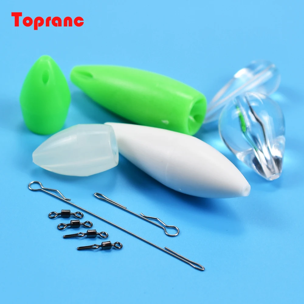 Topranc Lure-Specific Line-Safe Casting Aid Set Floating/Sinking Combo mit modifizierten Quick Snaps + American Swivels/Leader Clips