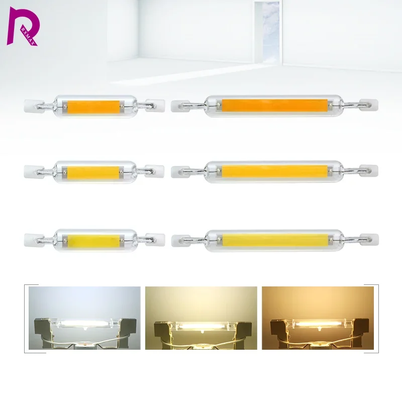 

LED R7s COB Glass Tube 78MM 118MM 5W 10W 20W Light Bulb AC 110V 220V High Power J78 J118 Replace Halogen Light Lamp Lampadas