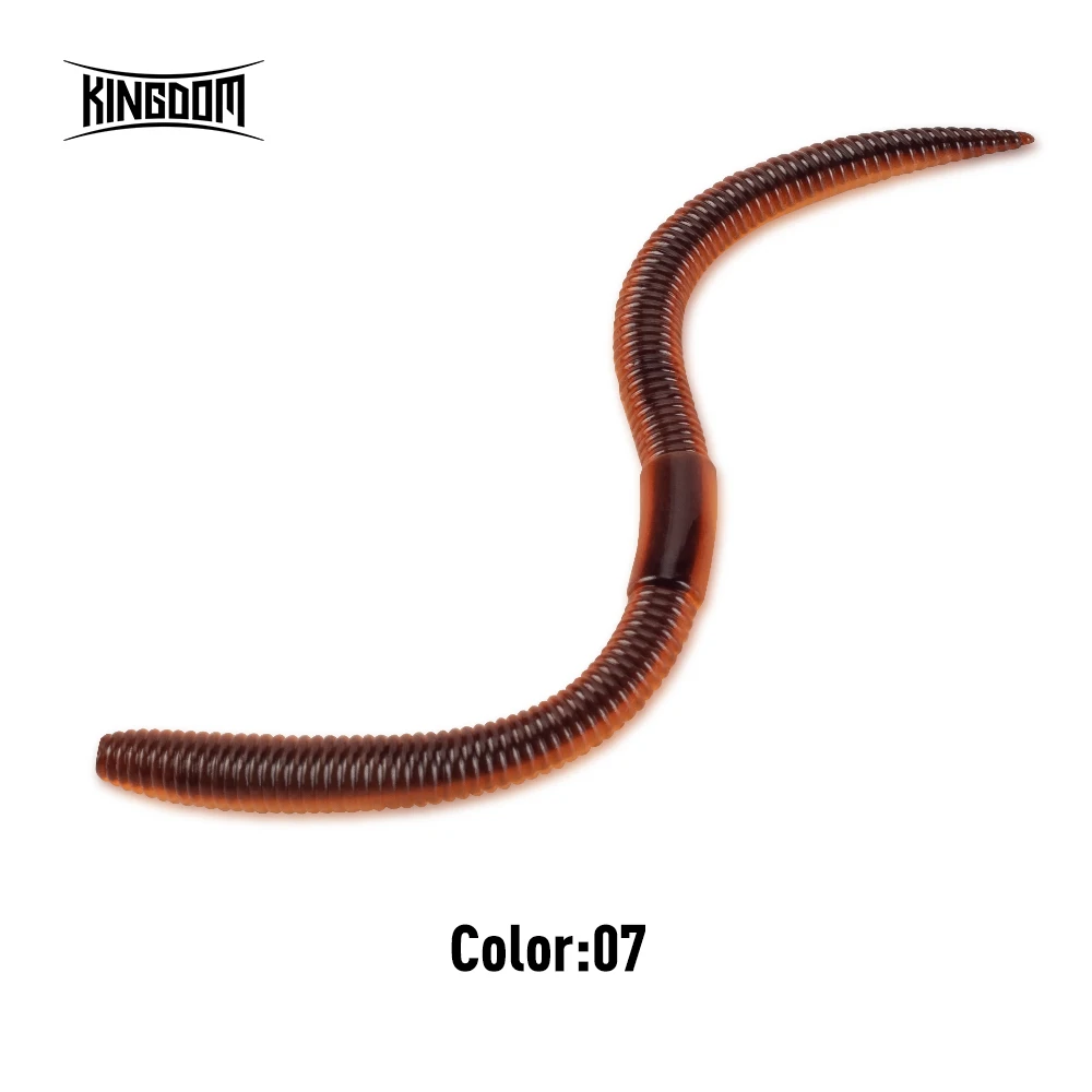 Kingdom Sinking Soft Worm 96 mm 1,8 g 120 mm 2,8 g künstlicher weicher Köder Regenwurm Swimbaits für Bass Pike Forelle Weiche Angelköder 