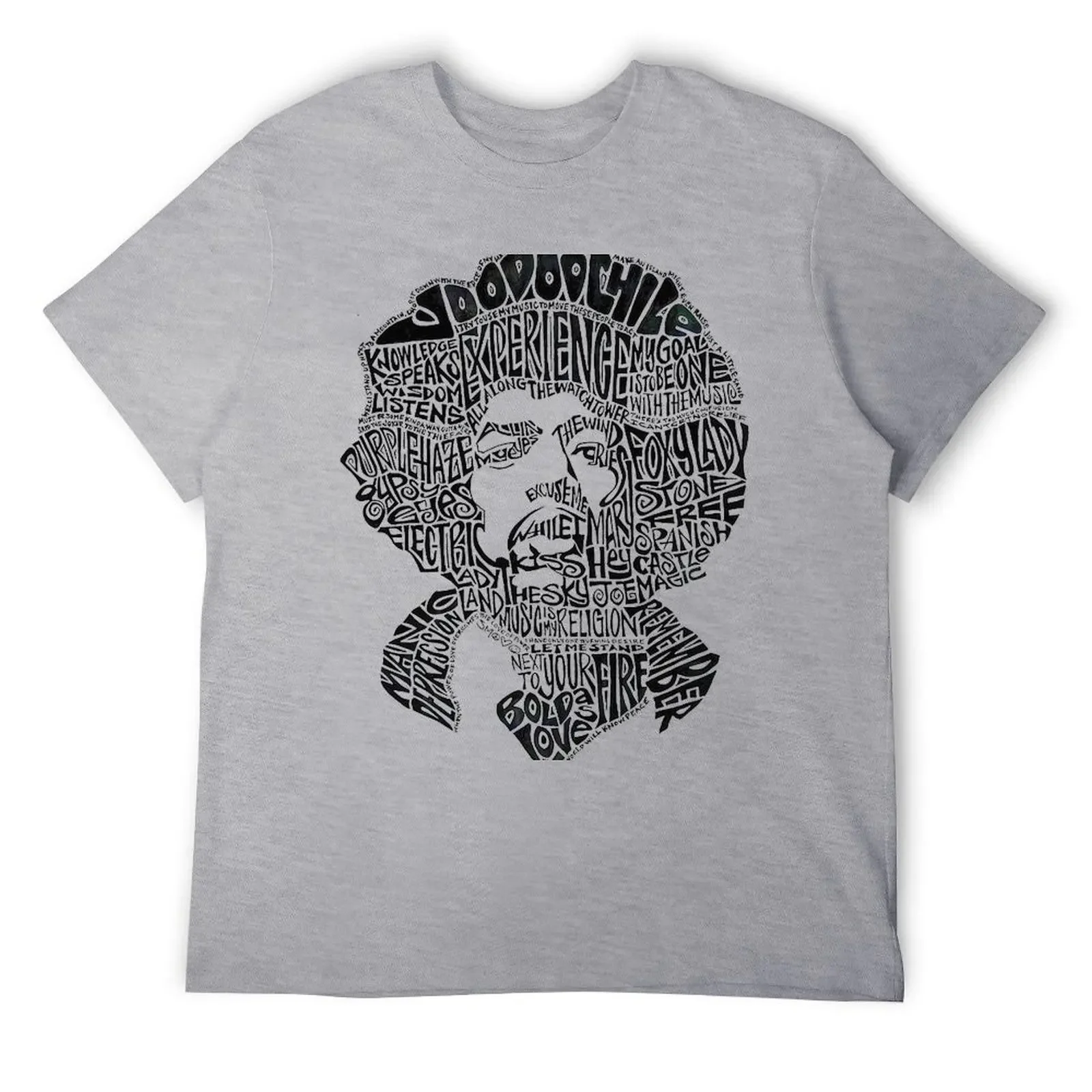 O-Neck Retro Tee Shirt Original Man Graphic Tops Large Size Black And White Poster of Jimmy Hendrix T Shirt  Fun T-Shirts