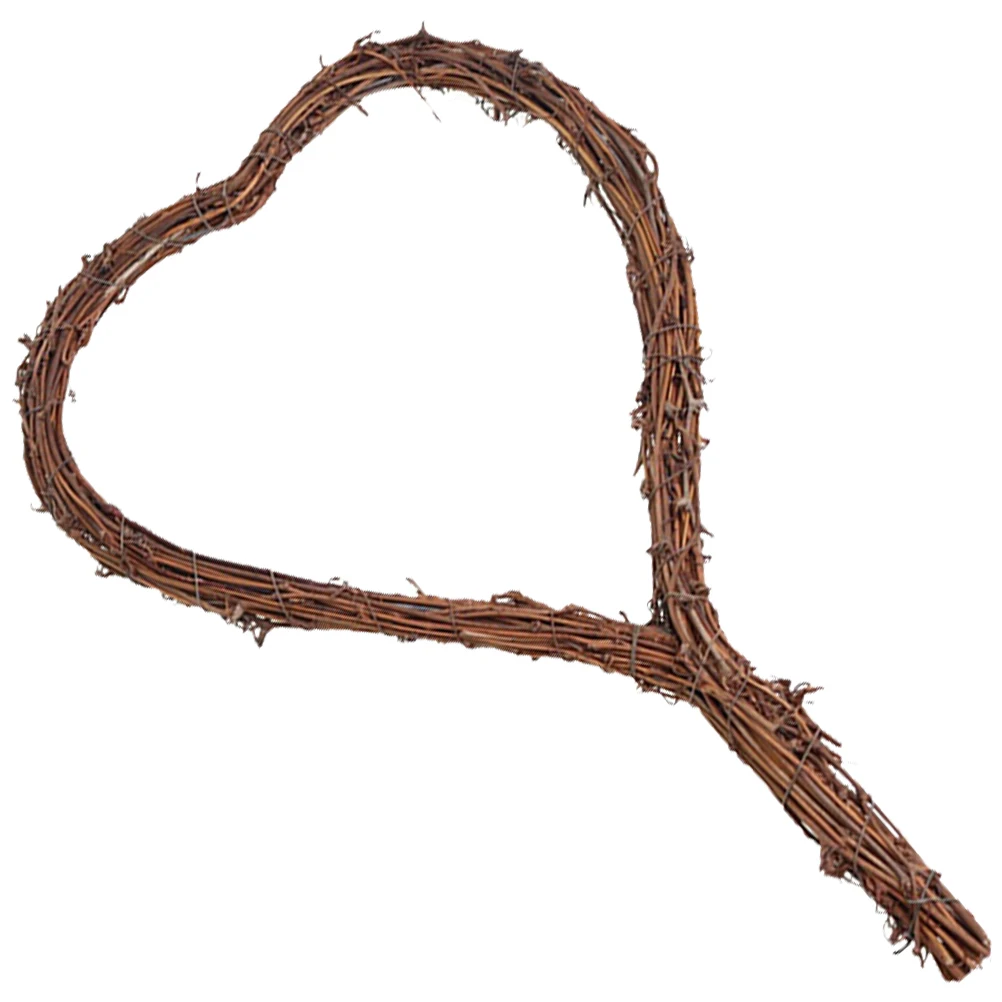 

Heart Shape Wreath Garland Decor Frames Brown Material Hanging Rattan Home Decoration DecorRattan Vine