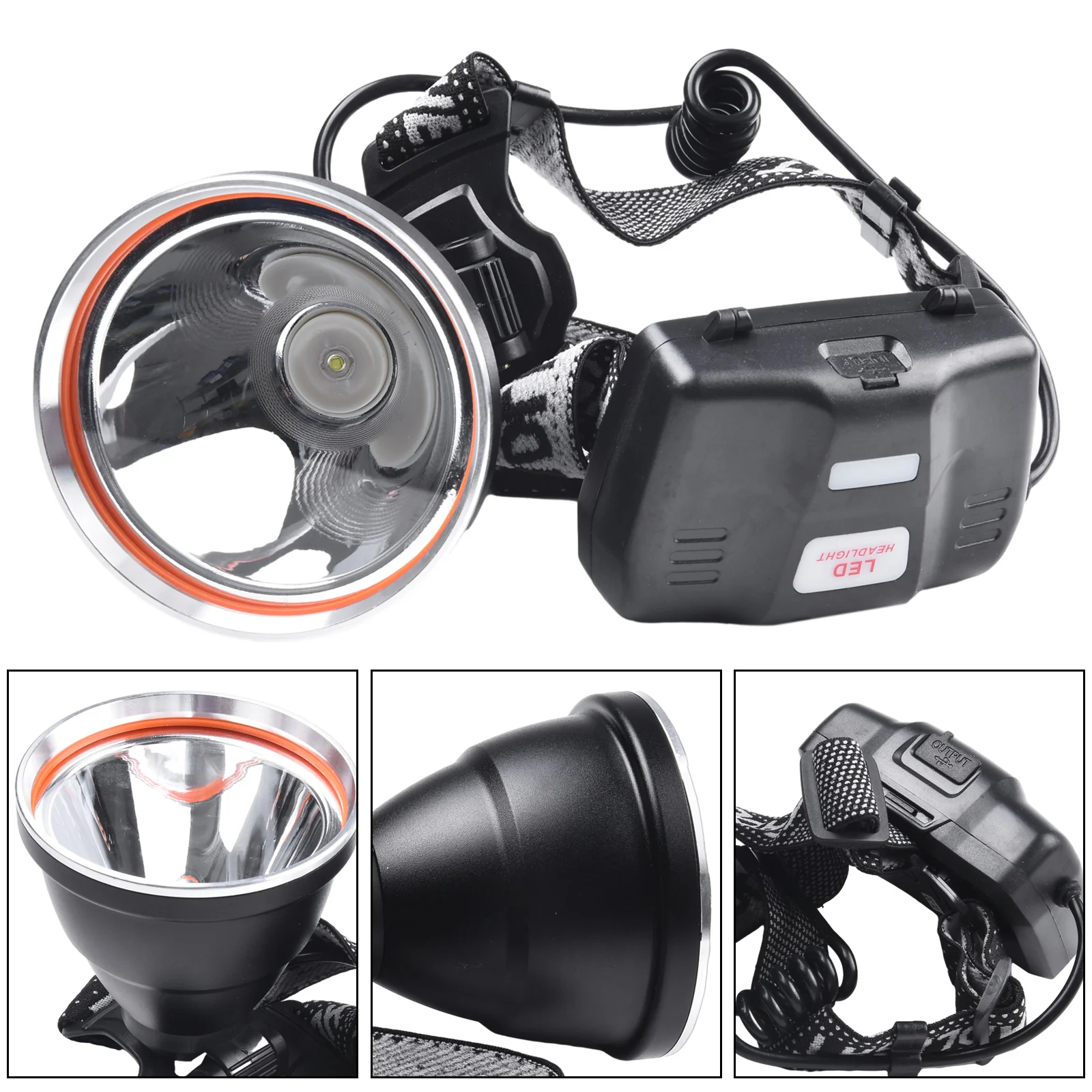 Cycling Climbing Hunting Head Torch Flashlight Exquisite Lamp Lamp Pith P90 Light Night Fishing Weak Light Delicate