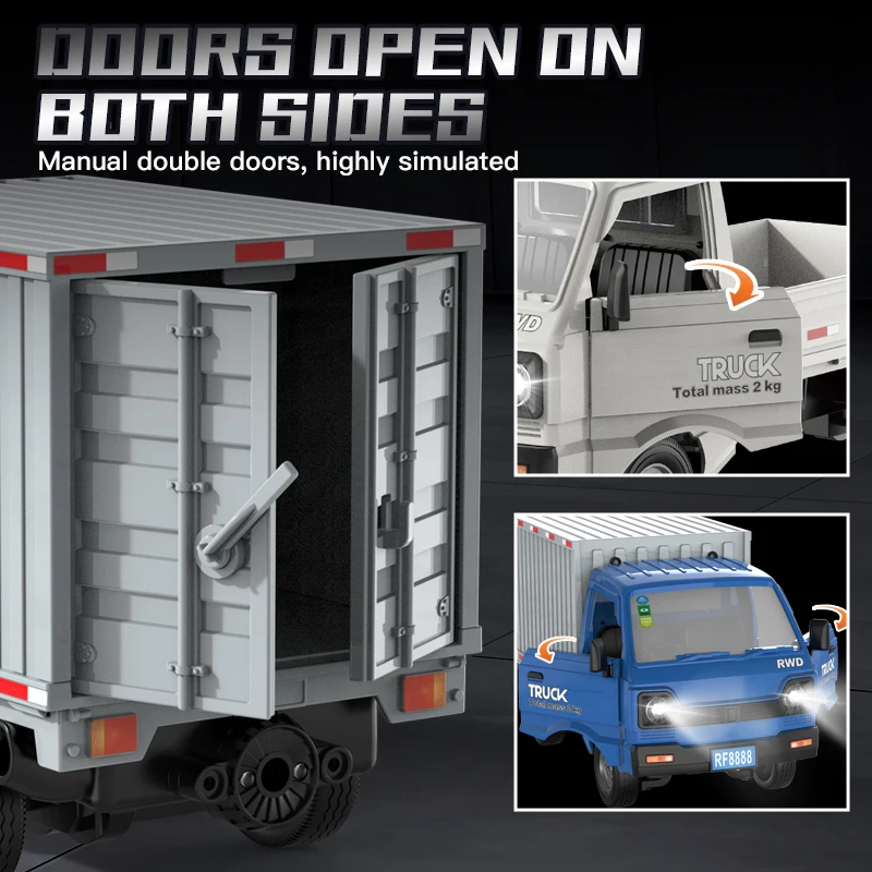 1:16 2.4G RC Truck Simulation Off Road Climbing Car Spray Smoke LED Light Drift RC Electric Truck Model Toy Gifts For Boys Kids