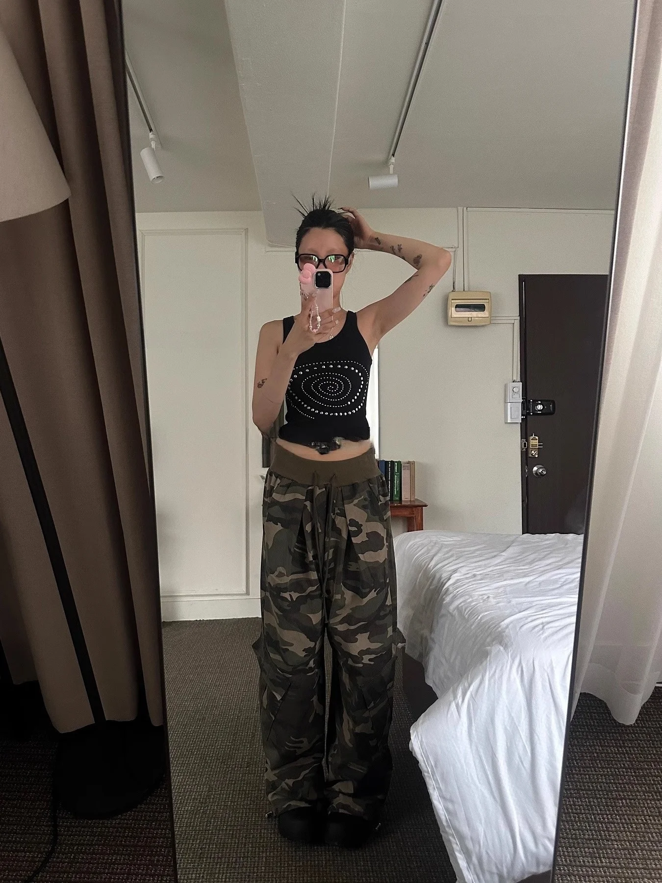 Unikalne letnie spodnie w stylu vintage SEI, amerykańskie spodnie robocze, kamuflażowe, damskie, luźne, z szerokimi nogawkami, długie spodnie dresowe ze sznurkiem, codzienne, proste...