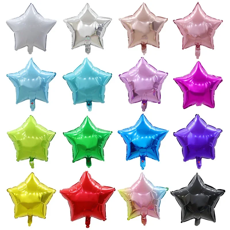 

5 pcs/10 inch Five-pointed star foil balloon baby shower wedding children's birthday party decorations kids balloons birthday