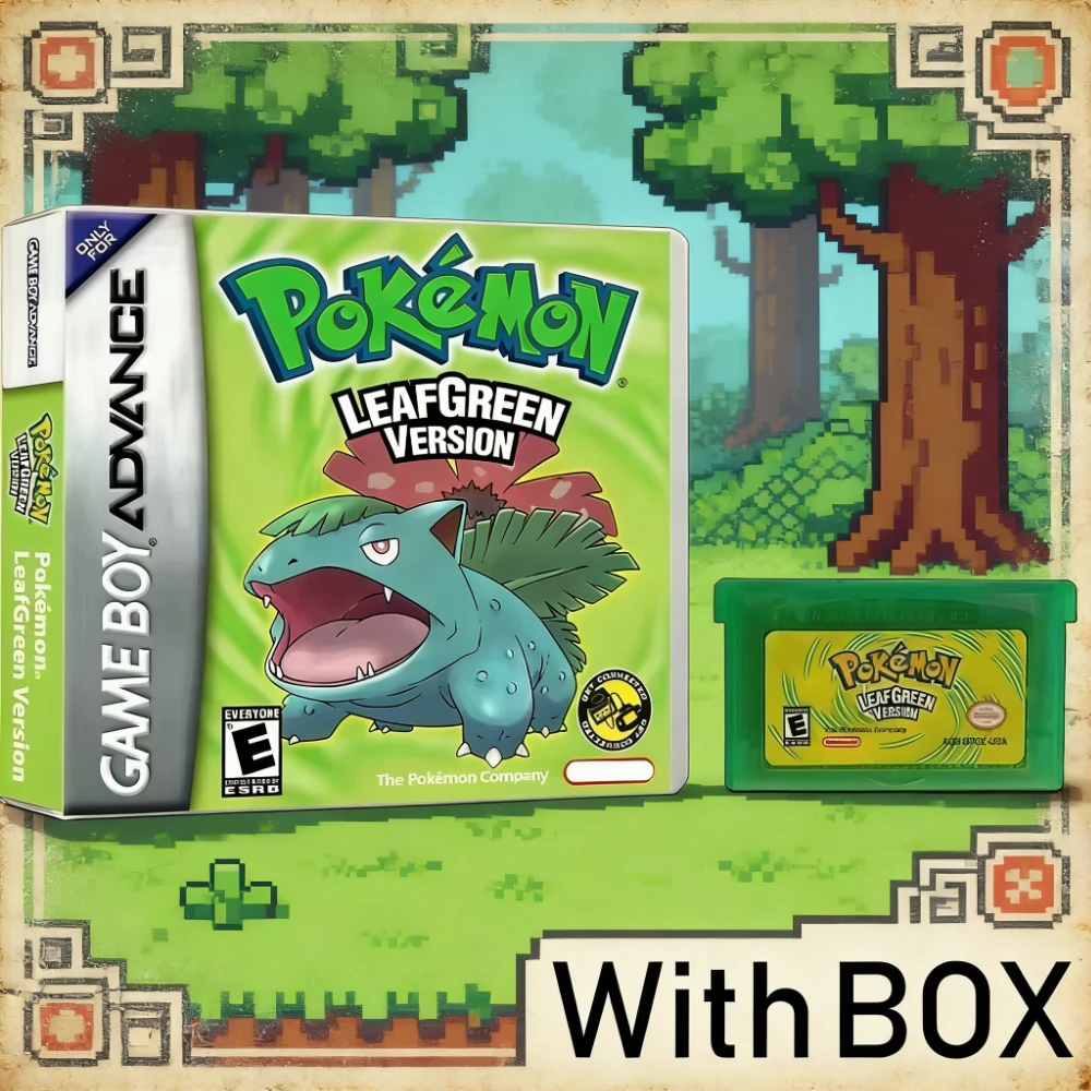 

Игровой картридж GBA, карта для игровой консоли, США, картридж для видеоигр, серия Pokemon, изумрудный, огненно-красный, лист, зеленый, рубиновый, сапфир, подарки