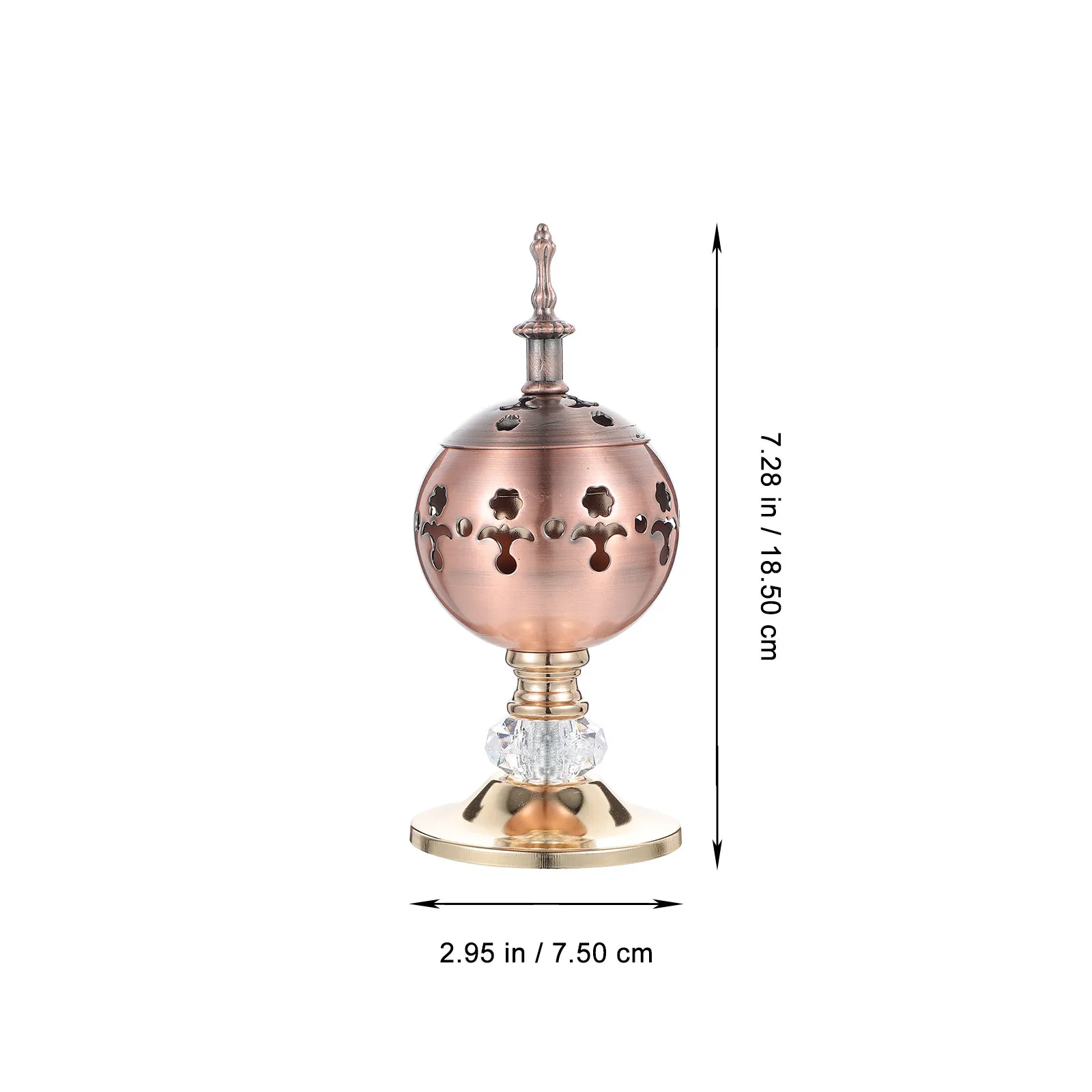 1Pcs Iron Candlestick Hollow-Out Censer Holder Premium Metal Desktop Decor for Home Office Hotel Restaurant Romantic