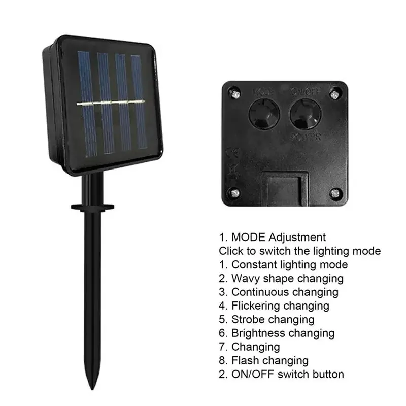 A58Z 2X Christmas Candy Cane Pathway Lights Solar Powered Stake Lights 1 To 8 LED Stake Lights Floor Lamp