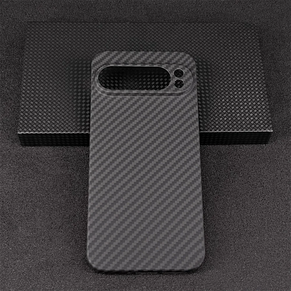 حافظة هاتف من ألياف الكربون الحقيقية لهاتف جوجل بيكسل 9 10 برو XL رفيعة للغاية مضادة للسقوط من ألياف الكربون حافظة لهاتف جوجل بيكسل 9A #1
