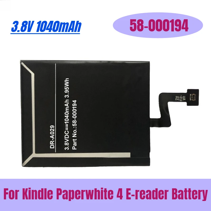 

3.8V 1040mAh 58-000194 for Kindle Paperwhite 4 E-reader Battery