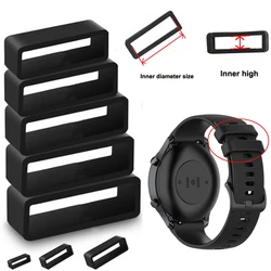 Bracelet de montre en silicone noir, bracelet de montre en caoutchouc, boucles d'oreilles, anneau, accessoires, Psychde support, 12mm, 14mm, 16mm, 18mm, 20mm, 22mm, 24mm, 26mm, 2-10 pièces, nouveau