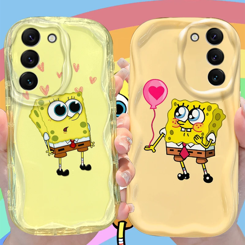 S-SpongeBobs Phone Case for Samsung Galaxy S24 S23 S22 S21 Ultra Plus S20 FE A73 5G A72 A71 A54 A53 A52 A51 A50S A50 Back Cover