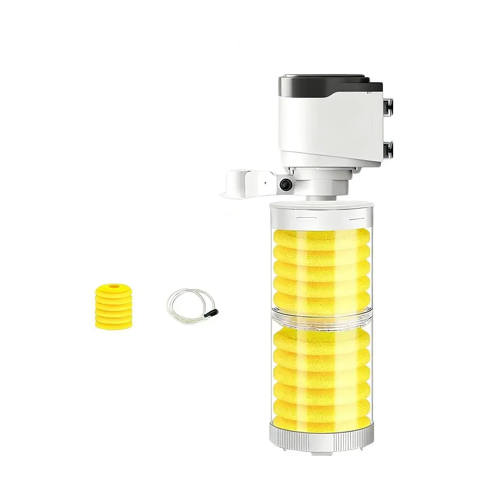 1 Stück Tauchbare Aquarium-Filterpumpe Interner Filter Eingebaute Aquarium-Luftpumpe Wellenmacher 3-in-1 Aquariumfilter – Detail 4