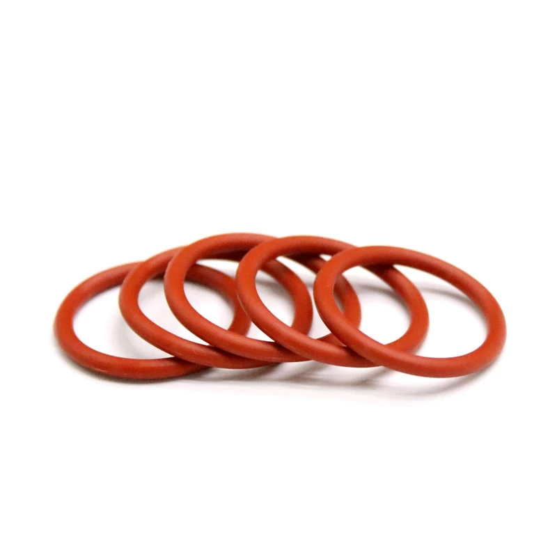 VMQ Kırmızı Silikon O Ring OD 5mm ~ 80mm CS 1/1.5/2/2.4mm Gıda Sınıfı Sızdırmazlık Halkası Su Geçirmez Yalıtımlı Conta