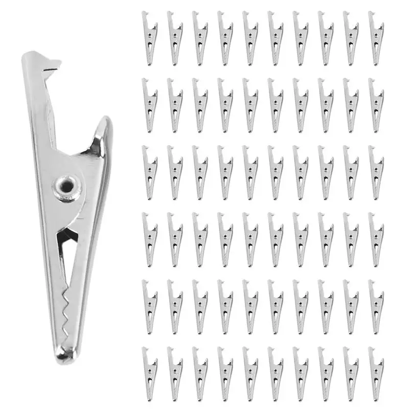 400 Pcs Silver Tone Metal Alligator Clip Crocodile Clamps