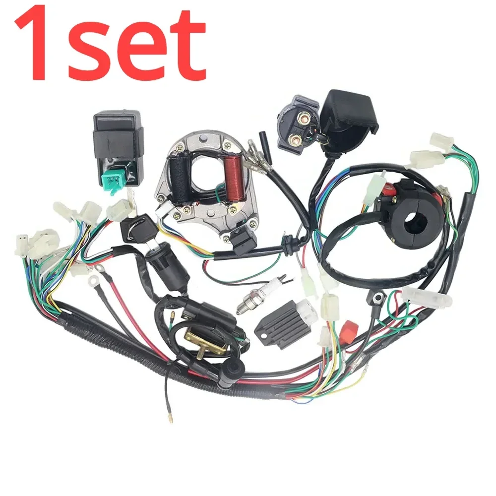 1set for Complete Electrics R Coil CDI Wiring Harness for 4 Stroke ATV KLX 50cc  110cc 125cc Quad Bike