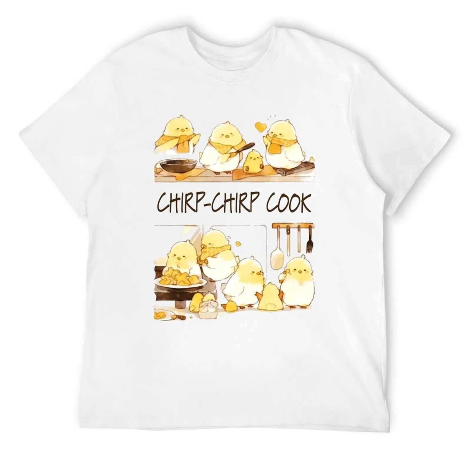 Kawaii Little Chicks Cooking - Chirp-Chirp Cook T-Shirt essential t shirt vintage clothes clothes black t shirts for men