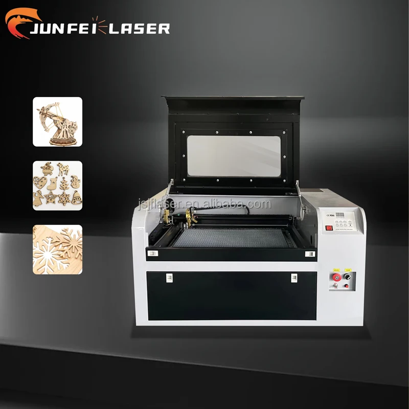 JUNFEI ODM CO2  Cutting & Engraving Machine 40W/60W/100W Water-Cooled CNC For Wood Stone Rubber MDF