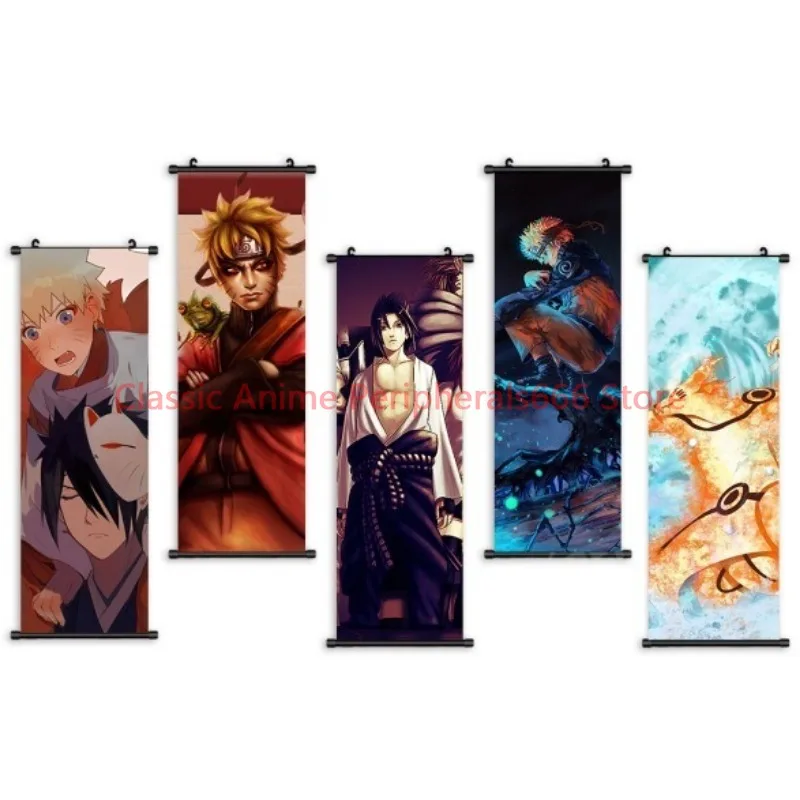 Popular anime Naruto anime high-definition inkjet painting Uzumaki Naruto Nine Lama decorative painting Sasuke wall can be hung