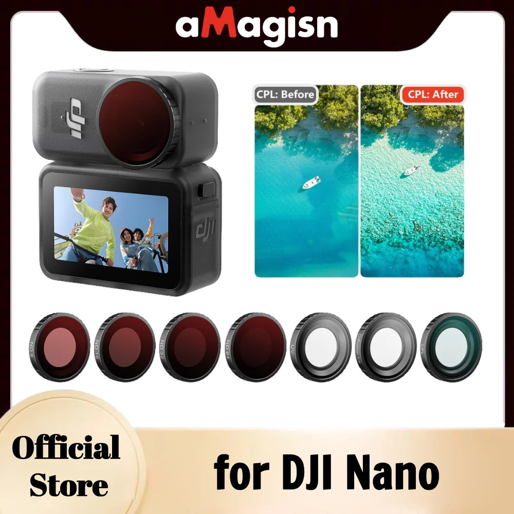 

aMagisn UV ND CPL Black Mist 1/4 Filter for DJI Osmo Nano Screw On Lens Filter Waterproof Anti-Fog Filter for NANO Accessories