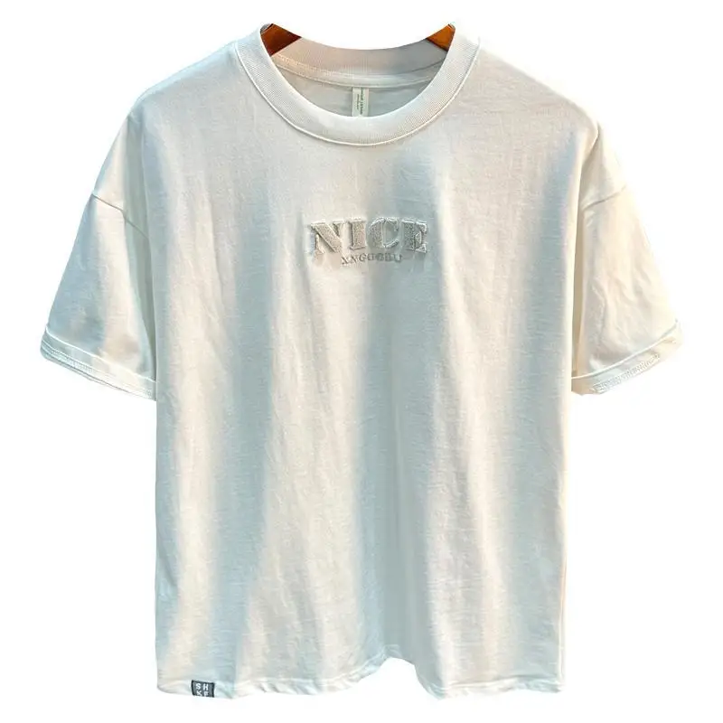 2025 New Printed Short sleeved T-shirt for Men's Summer, Loose, Trendy, Fashionable and Handsome Top