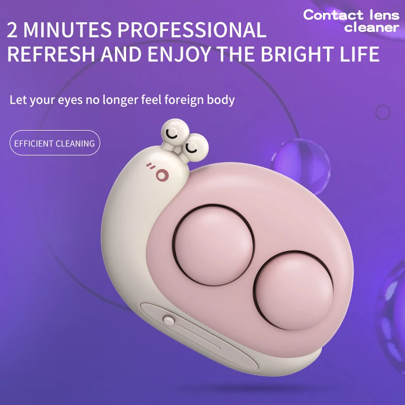 

Portable Light One-Key Contact Lens Cleaner, 18000Hz High Frequency Vacuum, 2-Min Fast Deep Clean