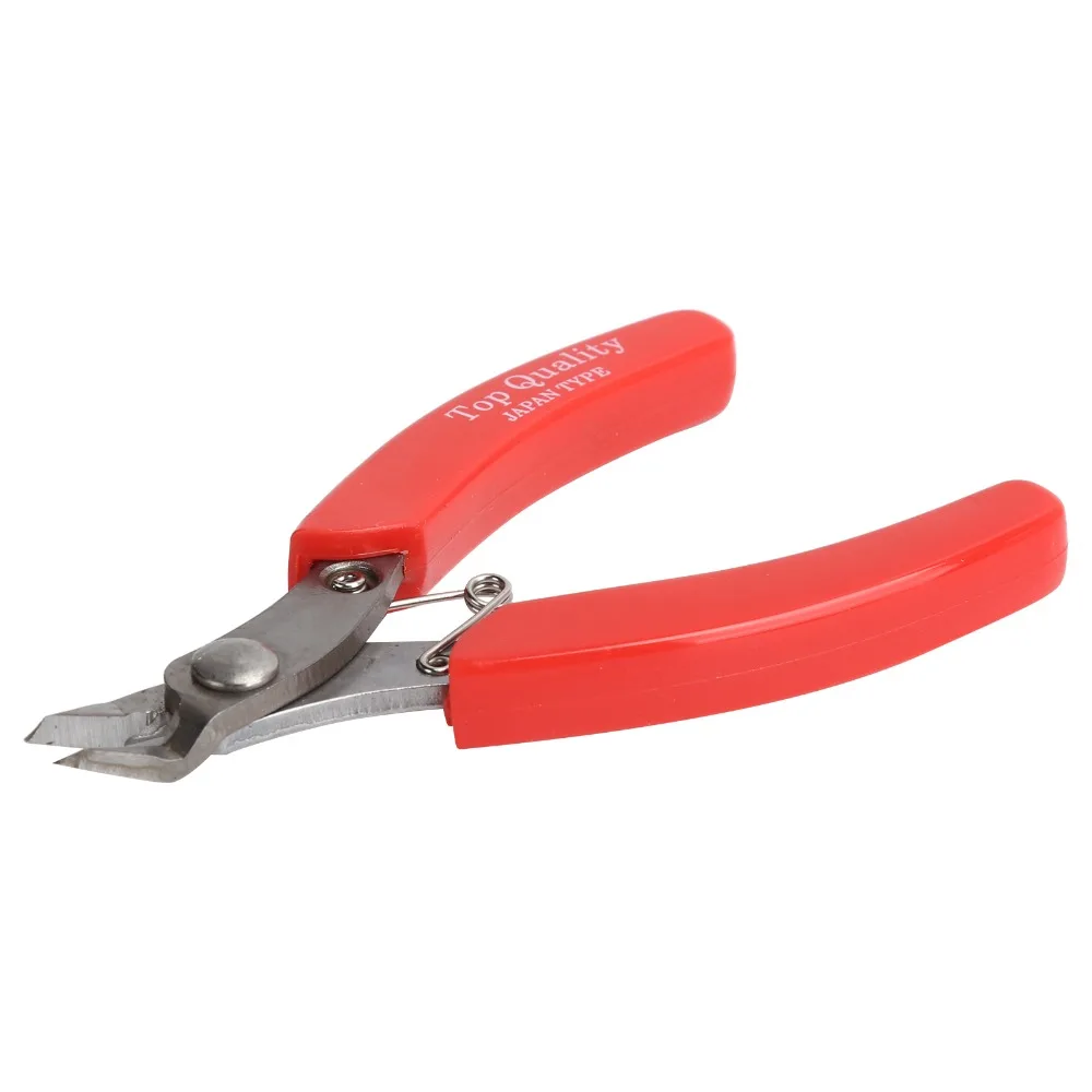 Stainless Steel Flush Cutter High Hardness Red Handle Wire Cutter Insulated Handle Laborsaving Cutting Nippers Cutting