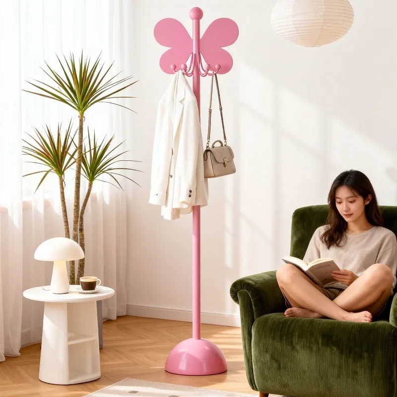 Floor-to-ceiling cream hangers, bedroom hangers, living room clothes simple coat hangers, vertical household single-pole hangers