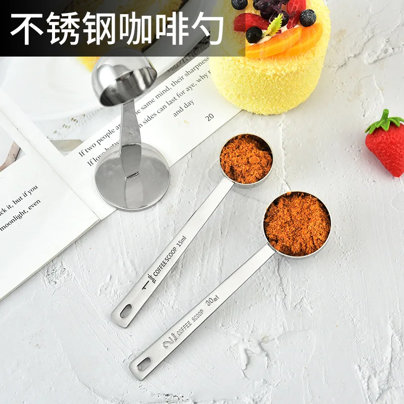 

Stainless Steel Pressing Powder Coffee Spoon Rust-proof Measuring Spoon For Coffee Bean