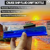 Fluid Drift Ship Decoration with Anime Cruise Ship Model for Living Room Office Gift Collectors Unsinkable Cruise Model Gift