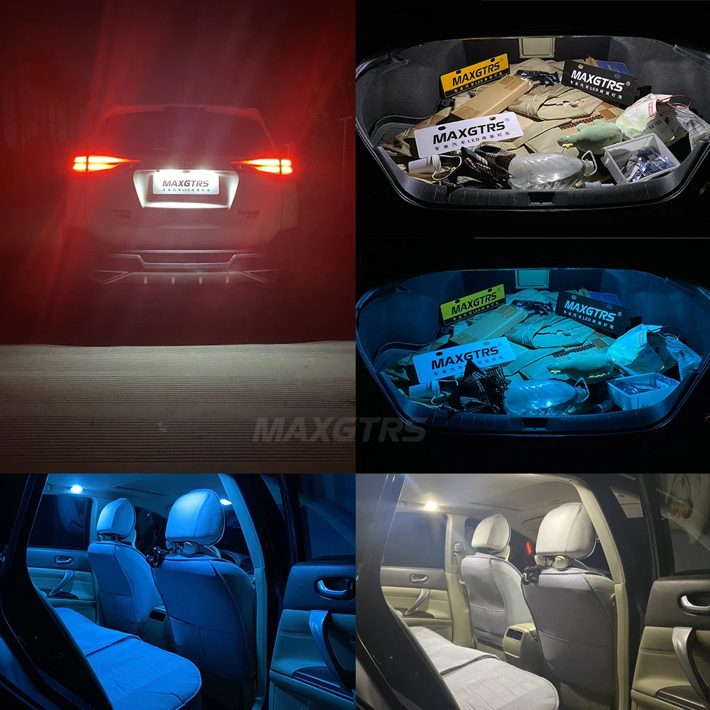 2 Buah MAXGTRS LED C5W C10W 39Mm 41Mm 42Mm LED Festoon Canbus Bebas Kesalahan 6500K Putih Lampu Interior Mobil Lampu Bagasi Kubah Baca 12