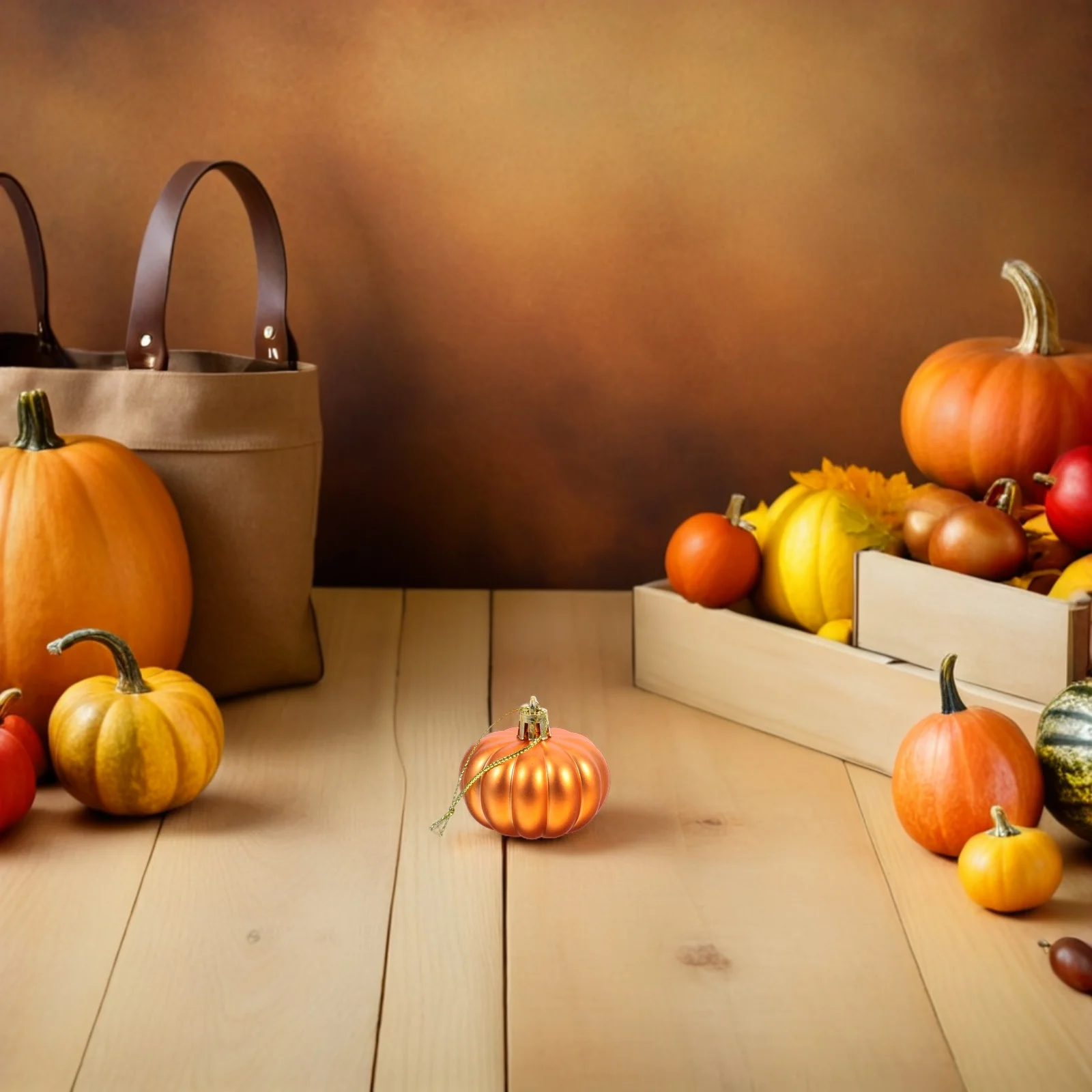 

24 Pcs Plastic Pumpkin Hanging Decoration Fall Decorations for Home Ornament Ornaments Farmhouse Artificial Pumpkins