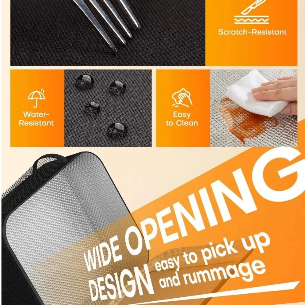 

Thickened Thermal Lunch Bag Oxford Outdoor Insulated Lunch Box Waterproof Cold Insulation Ice Pack For Picnic Ofiice Work