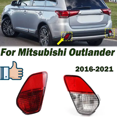 Imagen 1 del producto Luz antiniebla de advertencia para parachoques trasero de coche, lámpara de señal de freno sin bombilla, accesorios exteriores para Mitsubishi Outlander 2016-2021