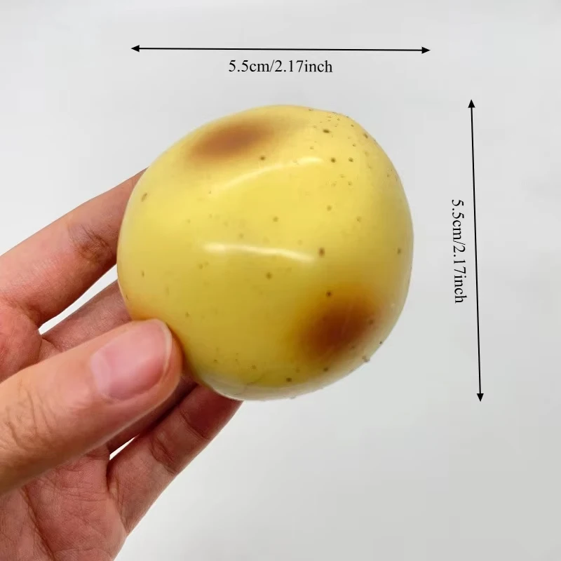 new Crunchy Squishy Potato Stress Ball Fidget Toy Crispy Potato Squishy Squeeze Ball Handmade Round Blocks Filled ASMR for Adult